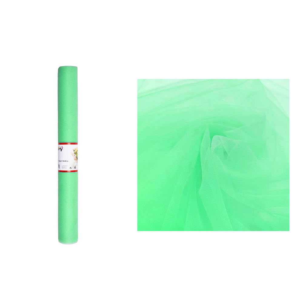 Rollo de tul estilo americano verde Tiffany 48cm*10y