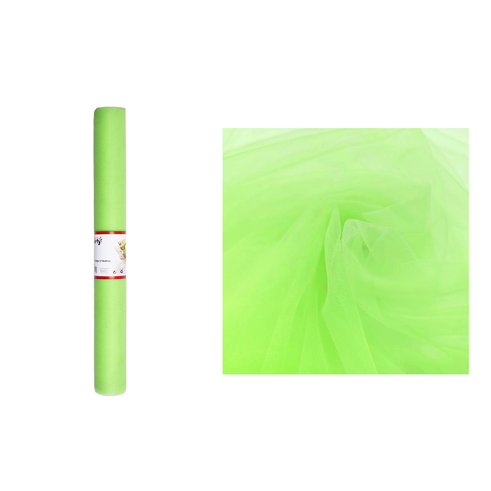 Rollo de tul estilo americano verde manzana 48cm*10y