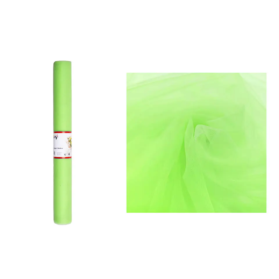 Rollo de tul estilo americano verde manzana 48cm*10y 1
