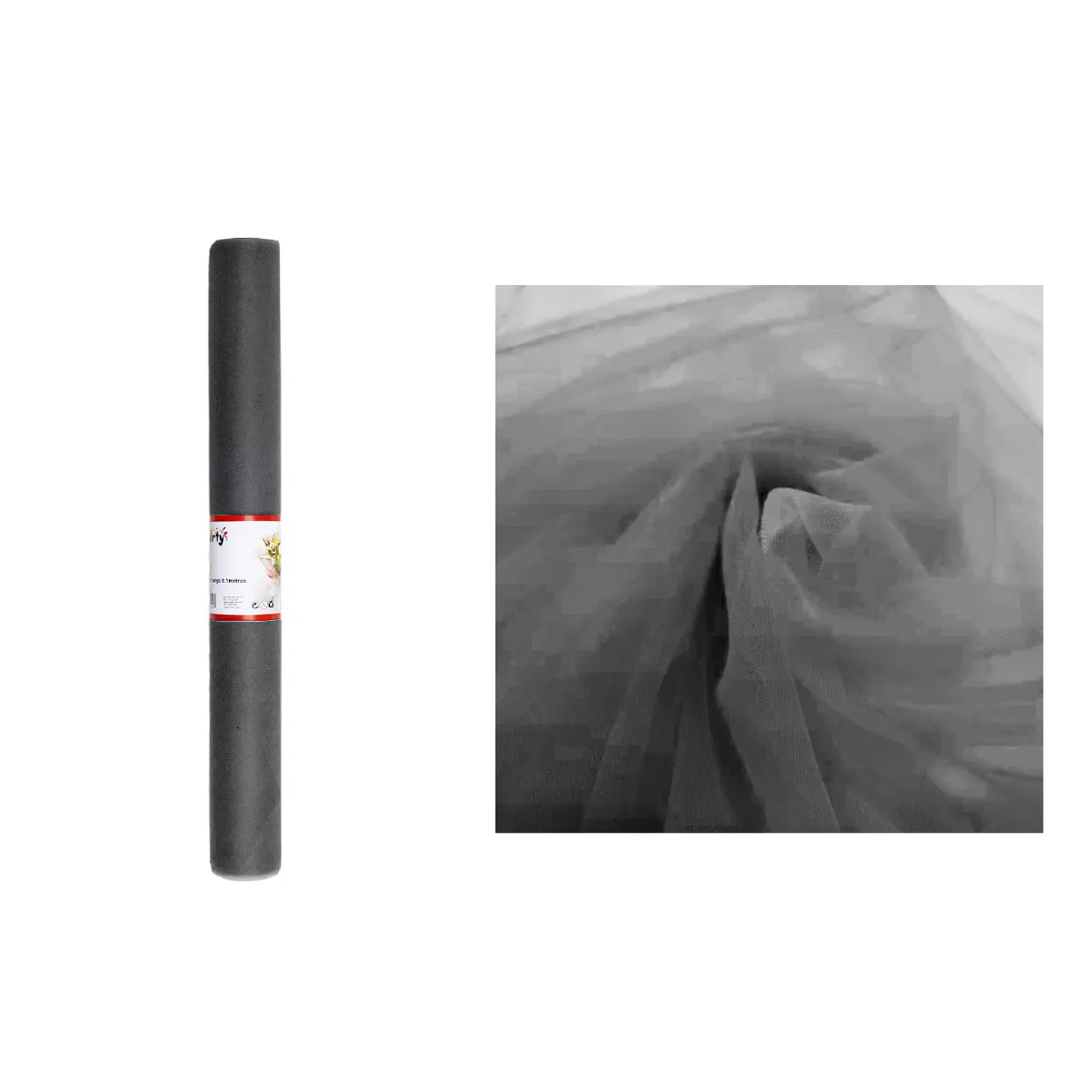 Rollo de tul estilo americano negro 48cm*10y 1