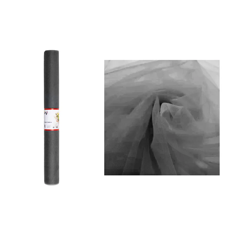 Rollo de tul estilo americano negro 48cm*10y 1