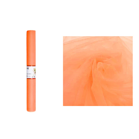 Rollo de tul estilo americano naranja 48cm*10y