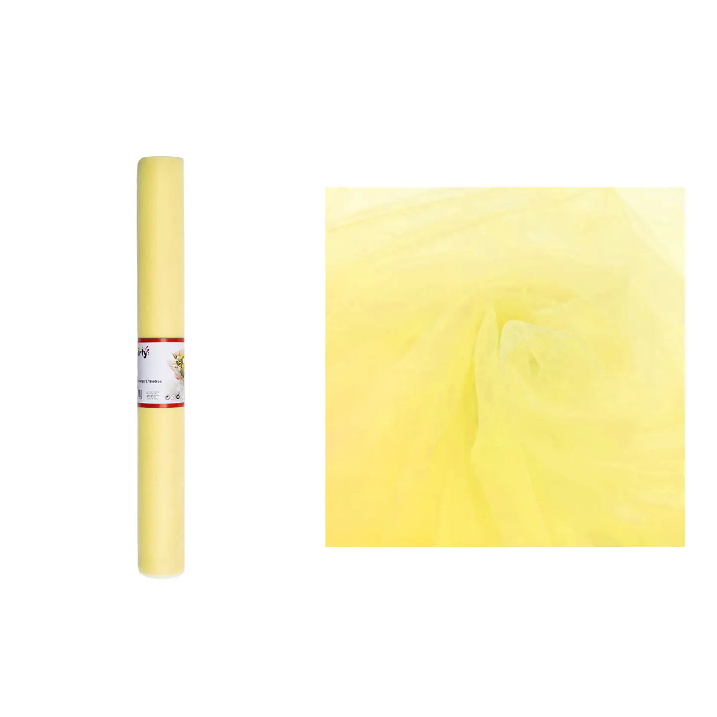 Rollo de tul estilo americano amarillo 48cm*10y 1