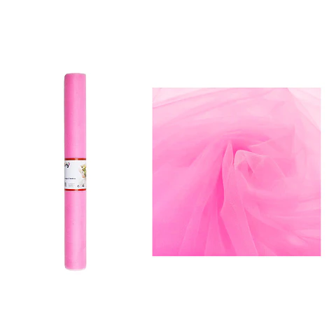 Rollo de tul estilo americano rosado 48cm*10y