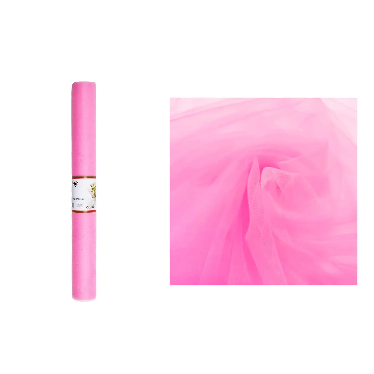 Rollo de tul estilo americano rosado 48cm*10y 1