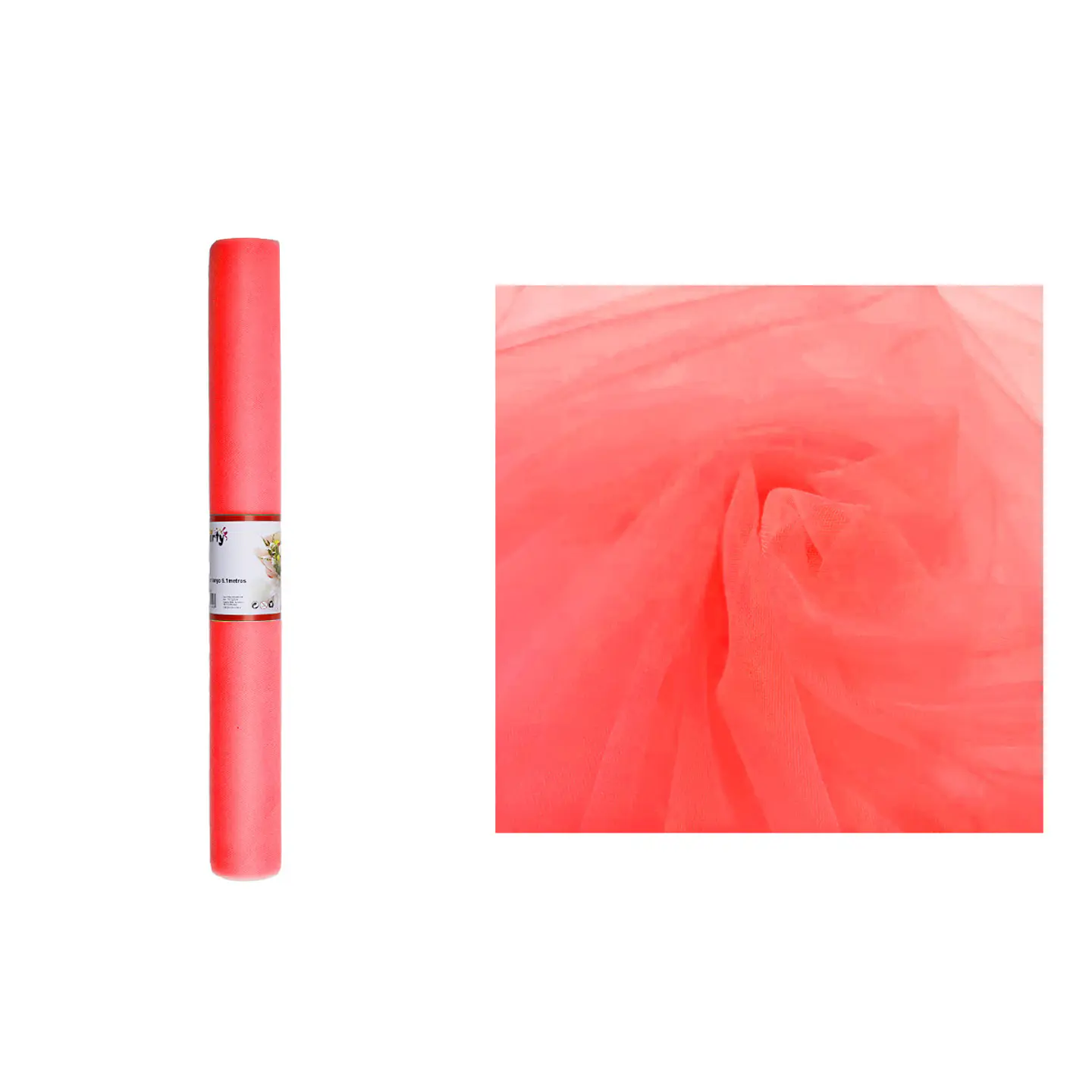 Rollo de tul estilo americano rojo 48cm*10y 1