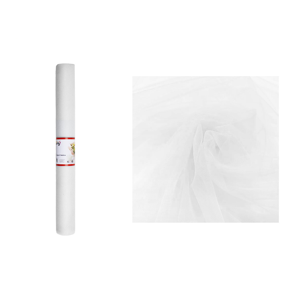 Rollo de tul estilo americano blanco 48cm*10y