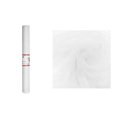 Rollo de tul estilo americano blanco 48cm*10y