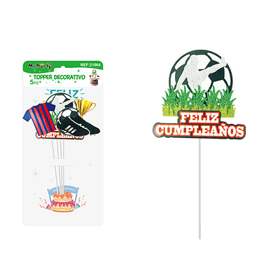 Cake Topper de fútbol 5pcs