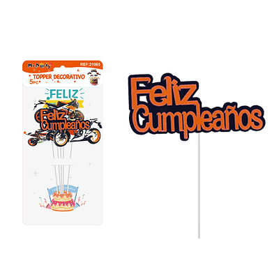 Cake Topper de motocicleta 5pcs