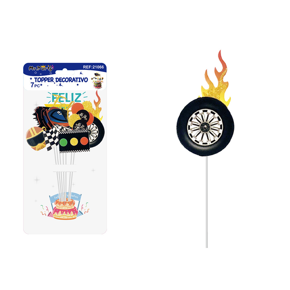 Cake Topper de carrera 7pcs