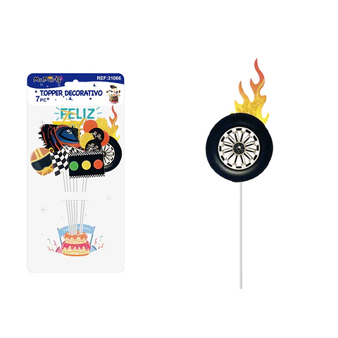 Cake Topper de carrera 7pcs