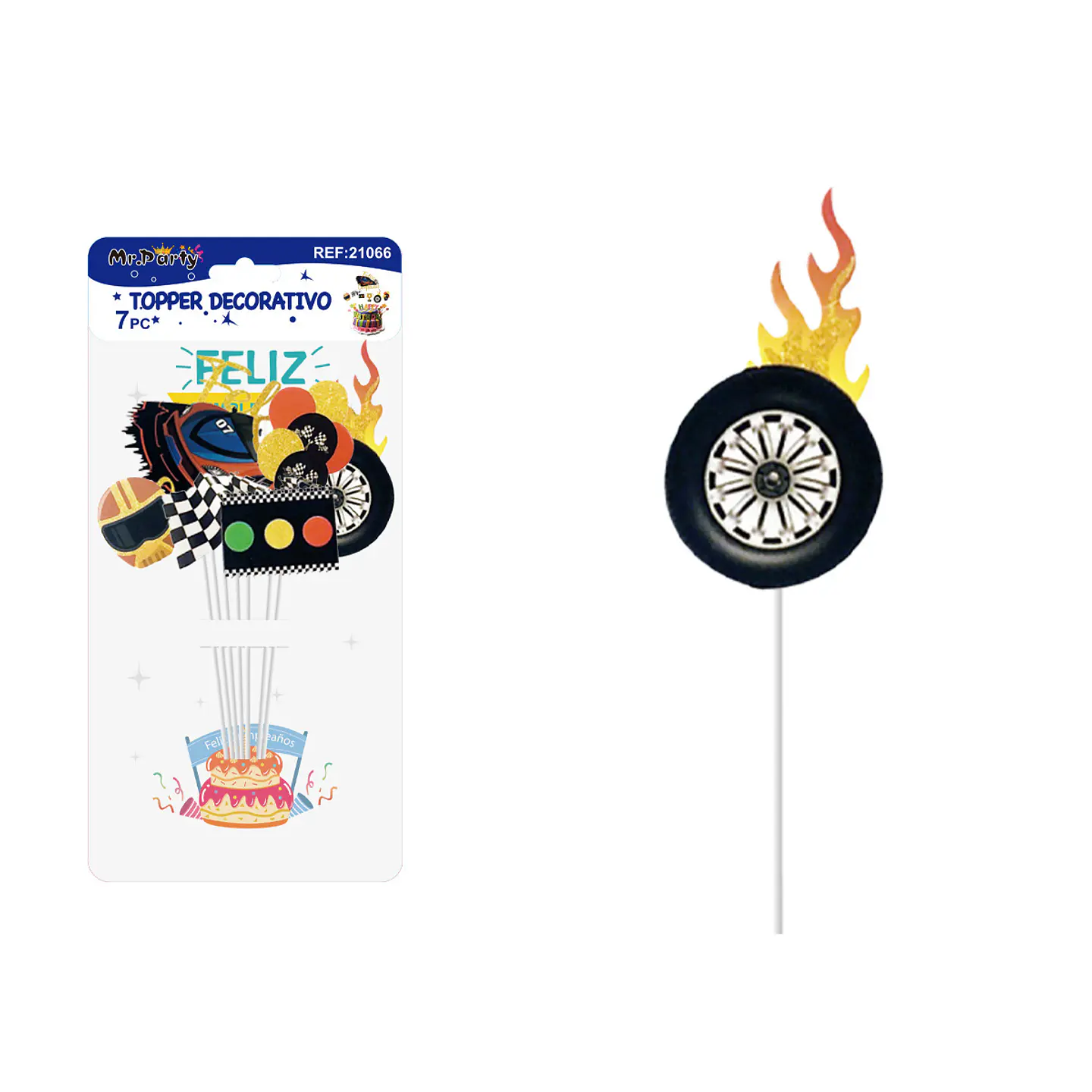 Cake Topper de carrera 7pcs 1