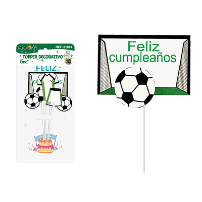 Cake Topper fútbol 5pcs