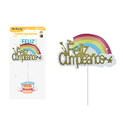 Cake Topper de arcoíris 1pc