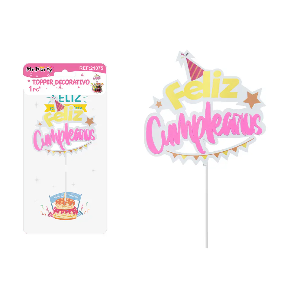 Cake Topper de feliz cumpleaños 1pc 1