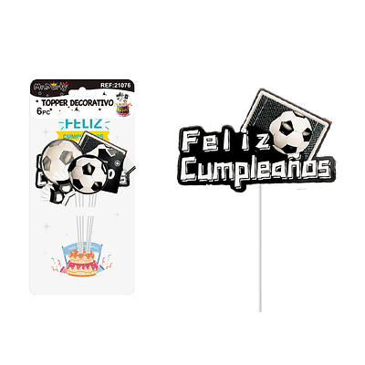 Cake Topper de fútbol 6pcs