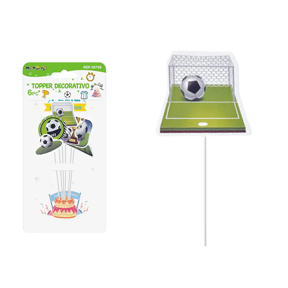 Cake Topper serie fútbol 15cm 6pcs 1