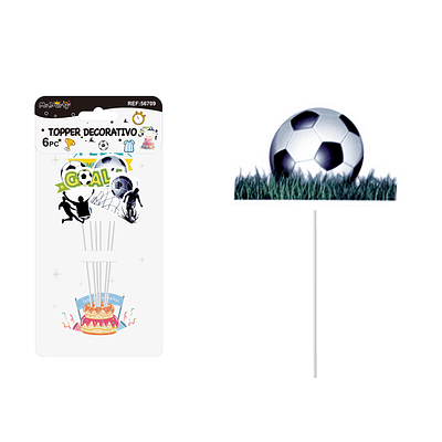 Cake Topper serie fútbol 15cm 6pcs