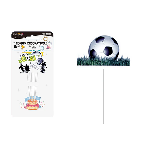 Cake Topper serie fútbol 15cm 6pcs