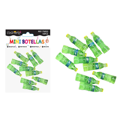 Mini botellas Sprite decorativas para pastel 10pcs