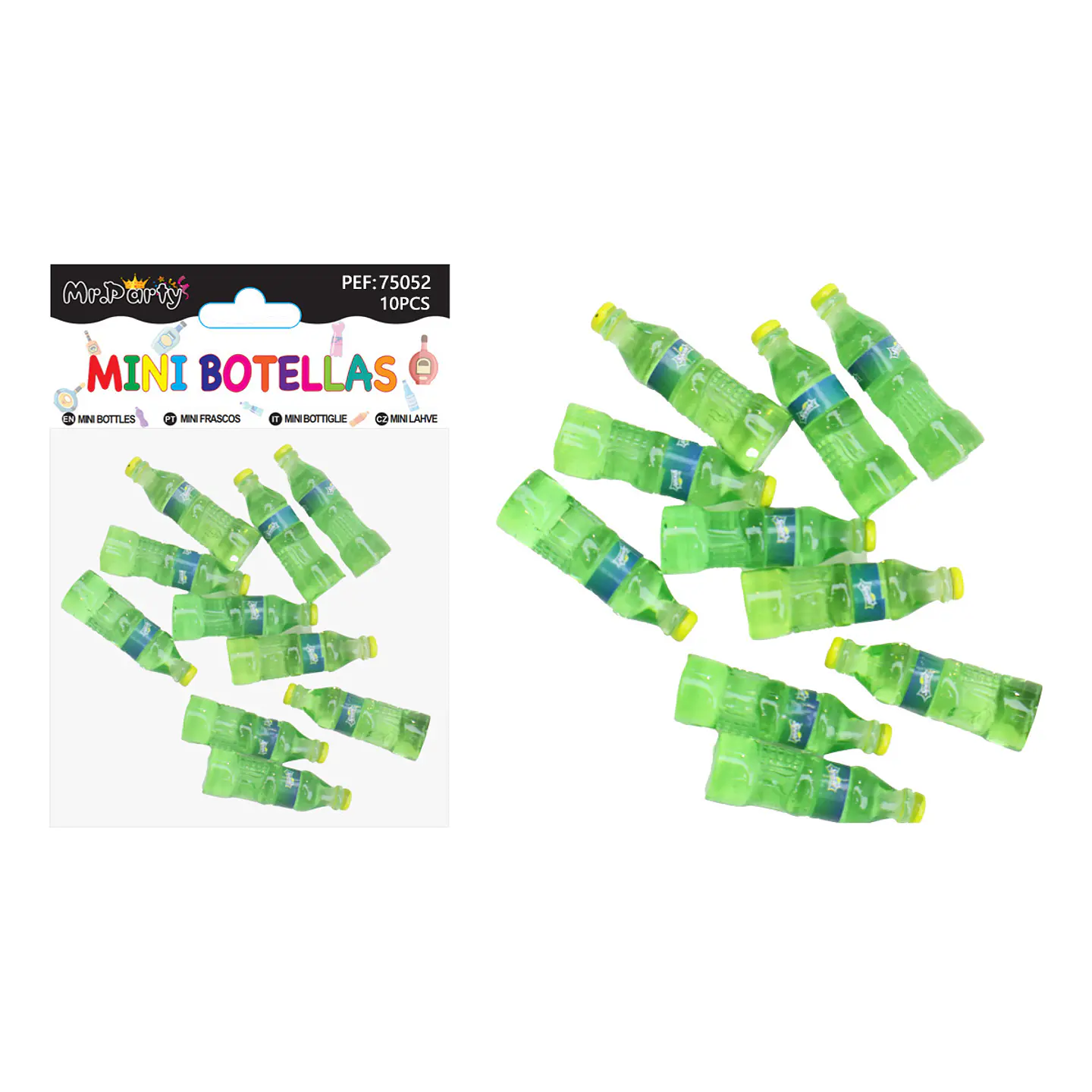 Mini botellas Sprite decorativas para pastel 10pcs 1