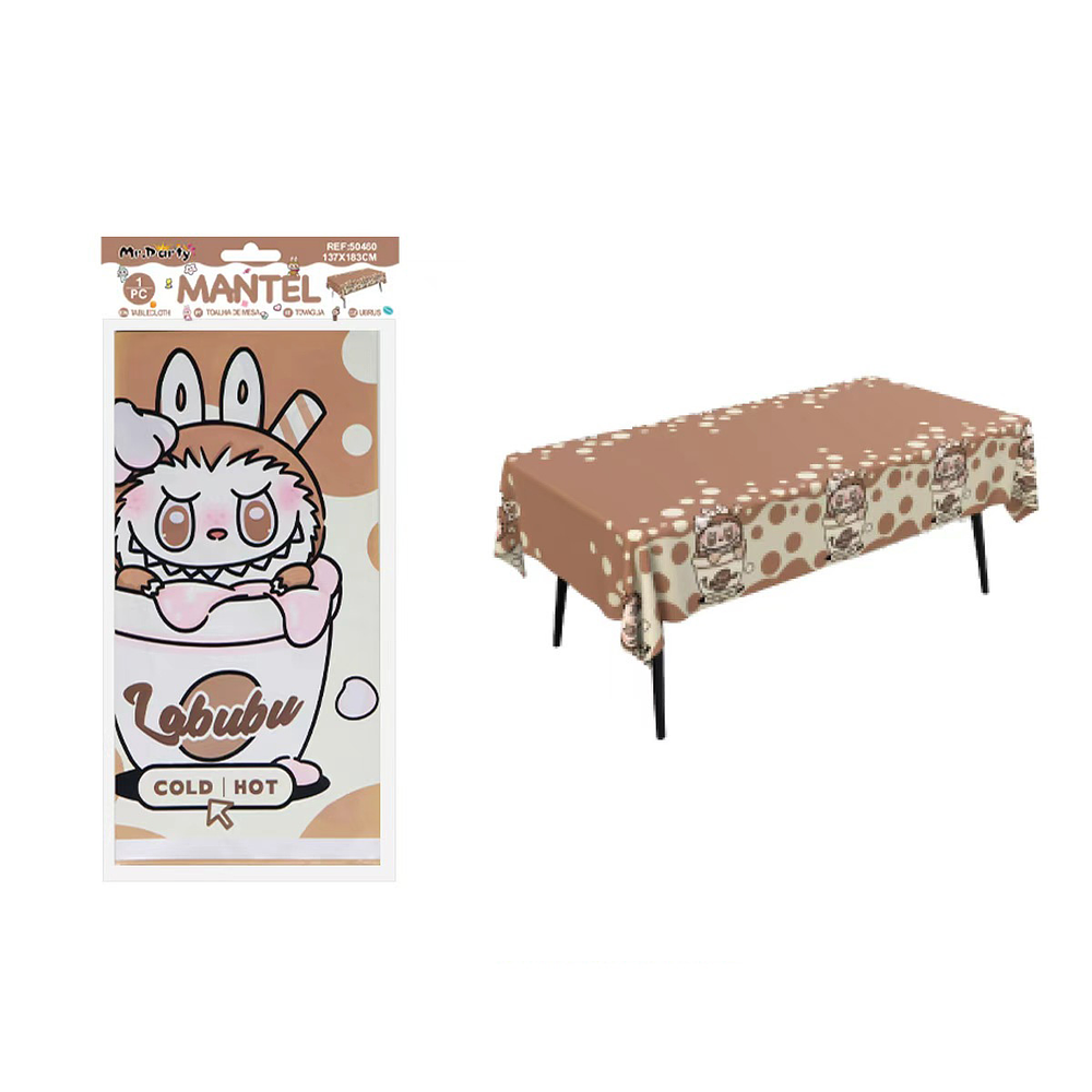 Mantel plástico con diseño Labubu 137*183cm