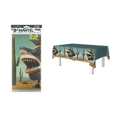 Mantel plástico con diseño Brainrot 137*183cm