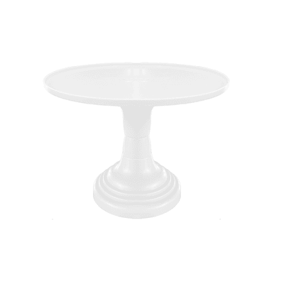 Soporte para torta de superficie plana blanco 250g