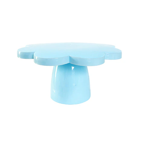 Soporte para torta con borde de flor azul 200g 12.5*24cm