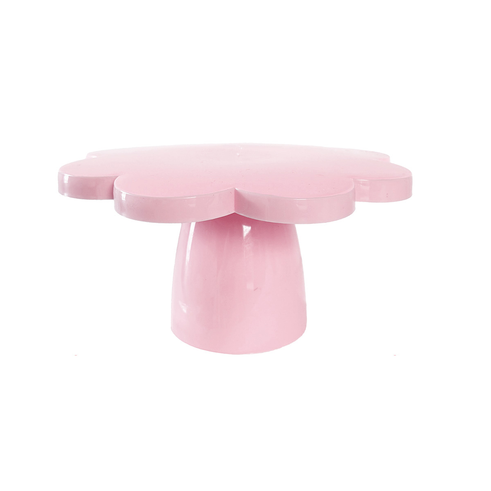 Soporte para torta con borde de flor rosa 200g