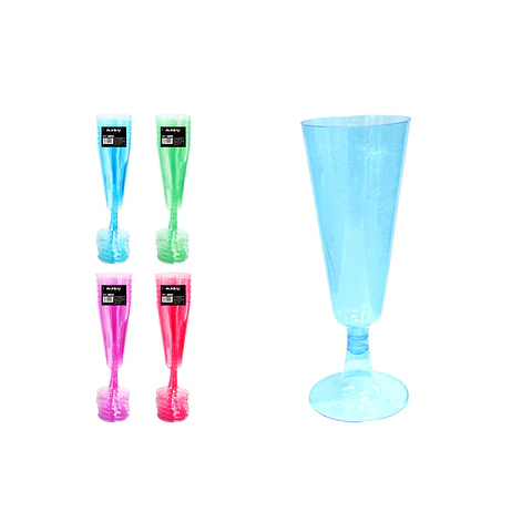 Copas de champagne desechable 5.5*6*16cm Color Aleatorio 6pcs