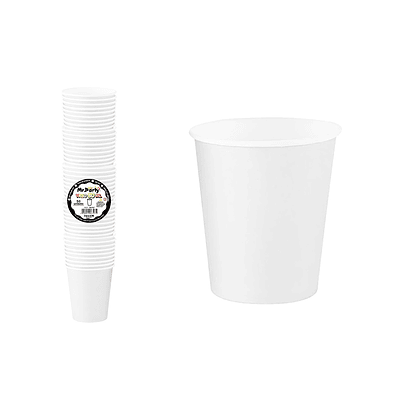 Vasos de papel blanco 80ml 260g 50pcs