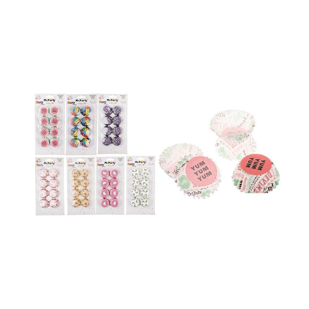 Set de moldes de papel para cupcake Diseño Aleatorio 6cm 150pcs