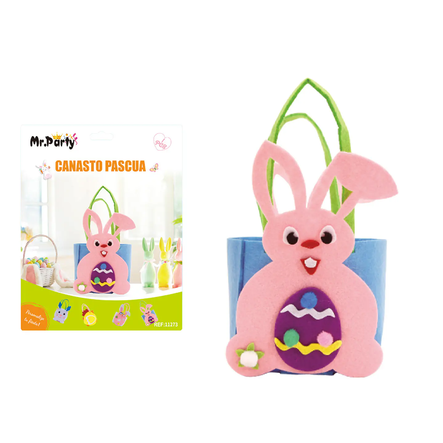 Canasta de conejo de Pascua  1