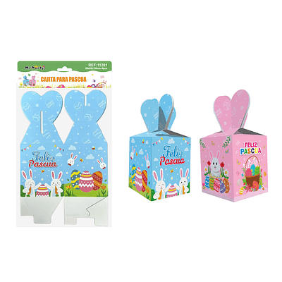 Caja de dulces de Pascua 8.5*8.5*10cm 6pcs Color Aleatorio