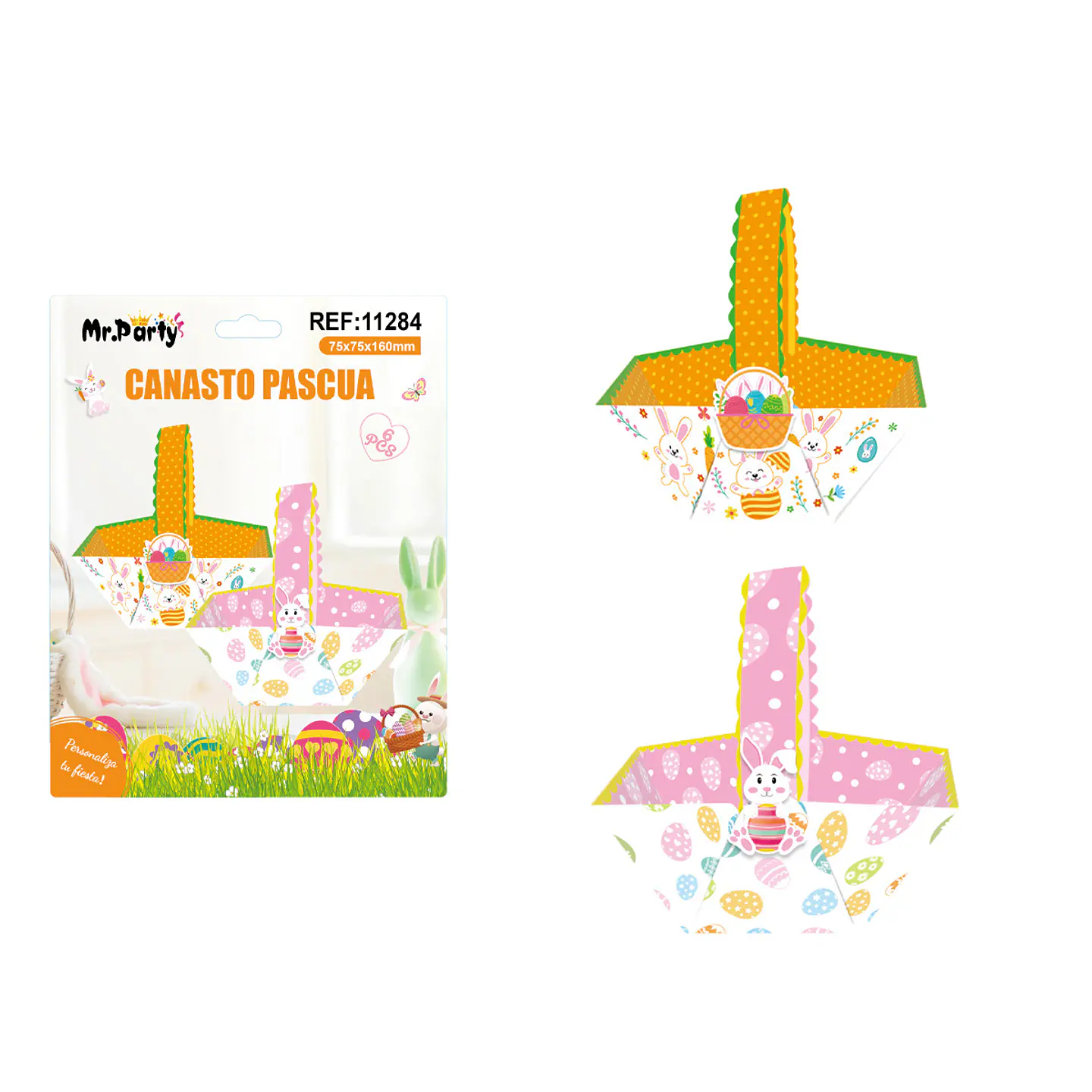 Canasta de papel de Pascua 7.5*7.5*16cm 6pcs Color Aleatorio 1