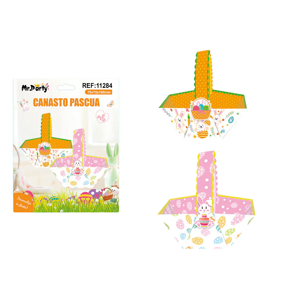 Canasta de papel de Pascua 7.5*7.5*16cm 6pcs Color Aleatorio 1