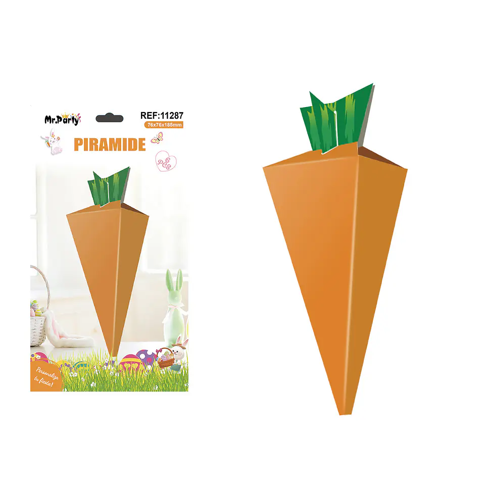 Caja de dulces de zanahoria para Pascua 7.6*7.6*18.5cm 6pcs 1