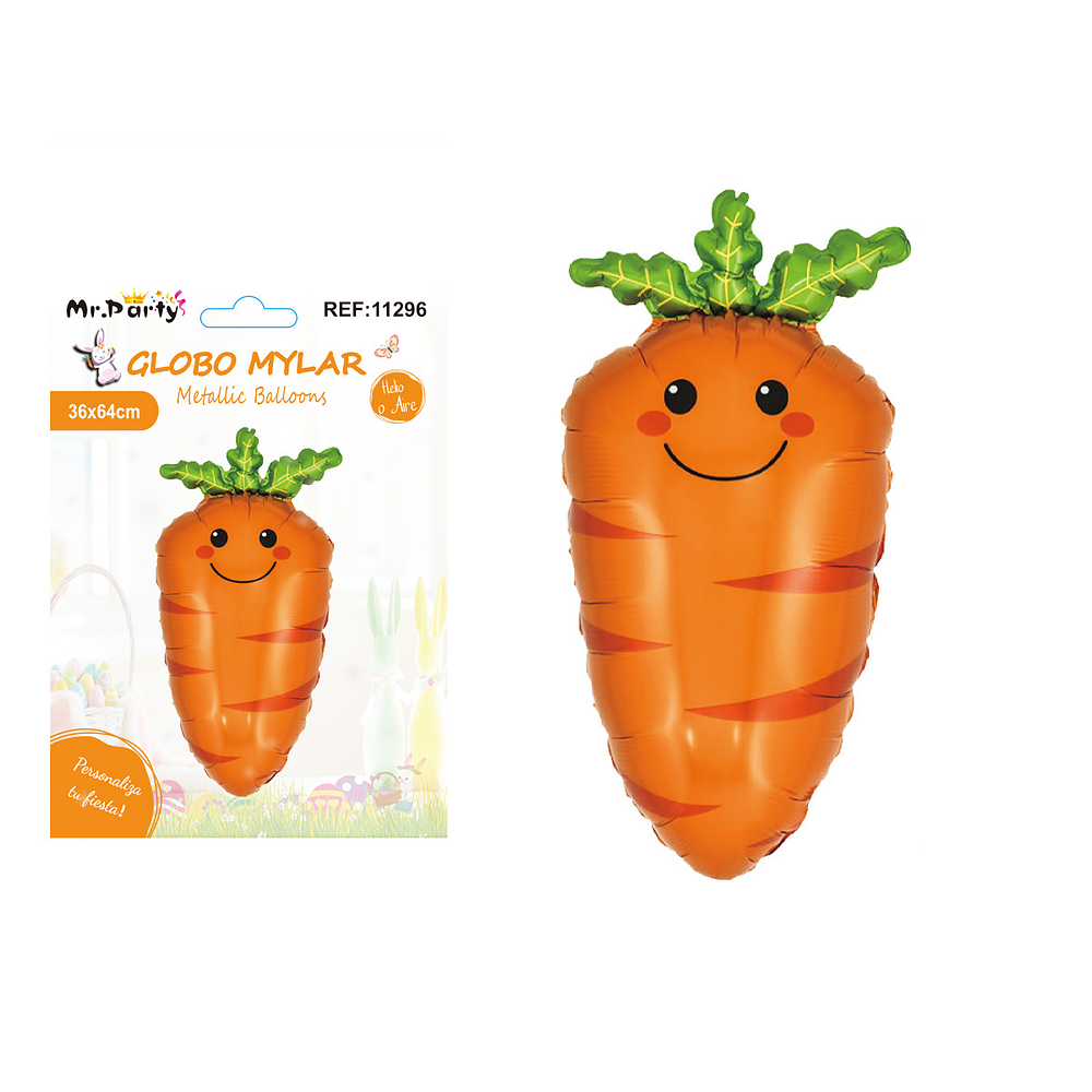 Globo metálico de zanahoria decorativa de Pascua 36*64cm