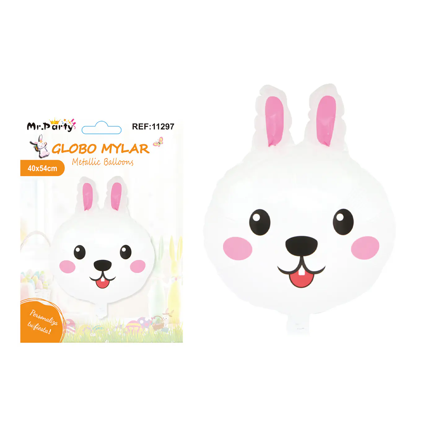 Globo metalizado conejo de Pascua 40*54cm 1