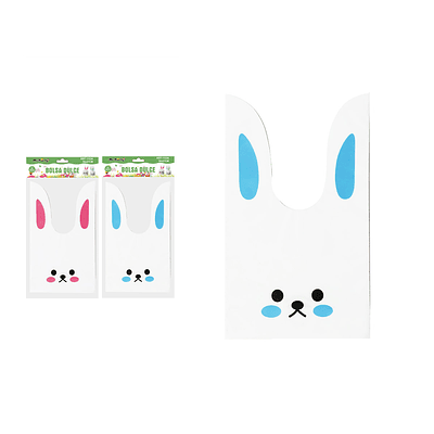 Bolsas de dulces con conejo para Pascua 16*27cm 10pcs Color Aleatorio