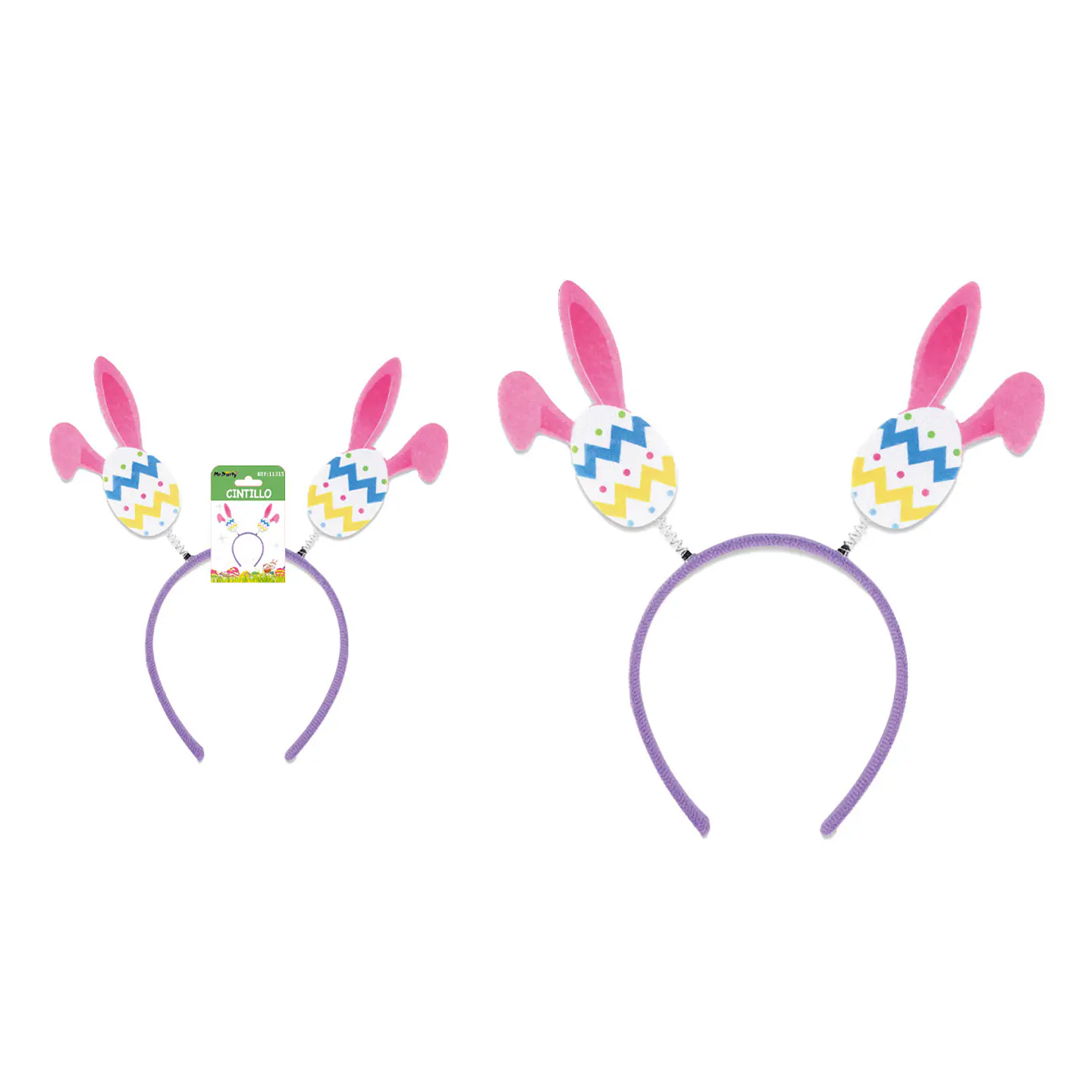 Cintillo de Pascua con orejas de conejo y huevo de Pascua 1