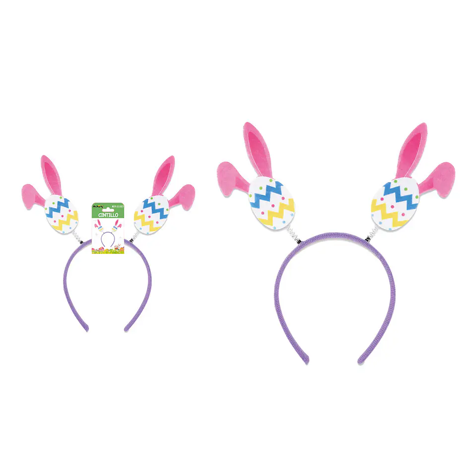 Cintillo de Pascua con orejas de conejo y huevo de Pascua 1