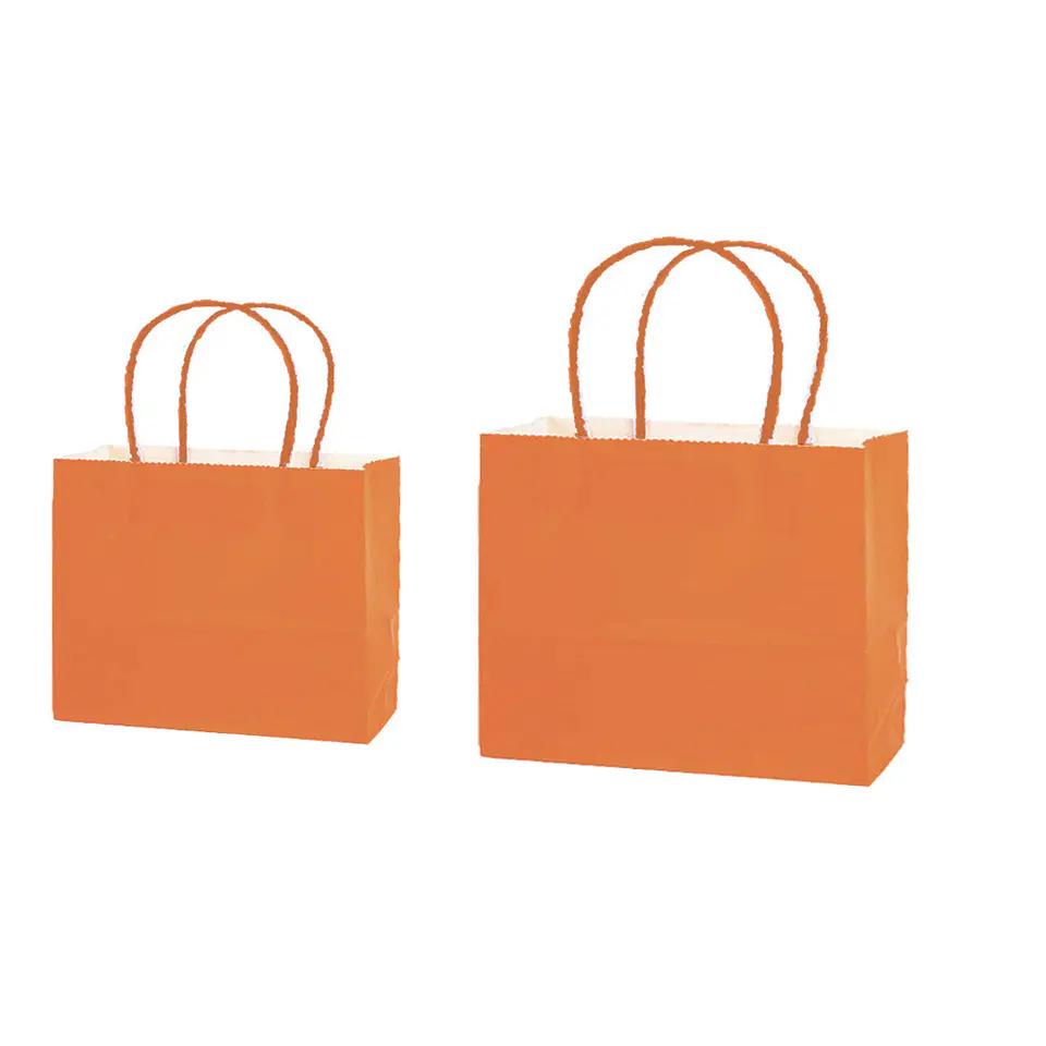 Bolsa de papel kraft horizontal naranja 32*11*26cm 12pcs 1