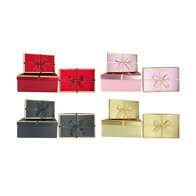 Set de cajas de regalos rectangulares Color Aleatorio 3pcs