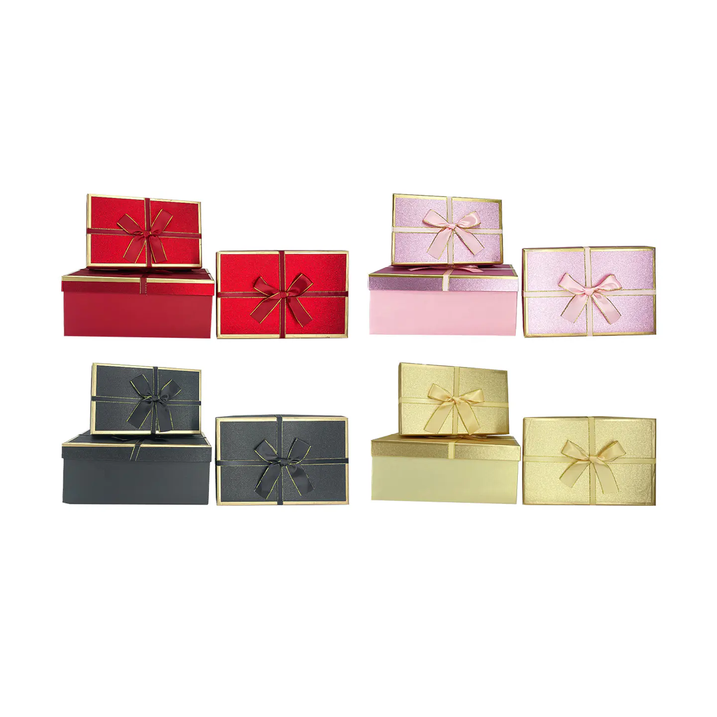 Set de cajas de regalos rectangulares Color Aleatorio 3pcs 1