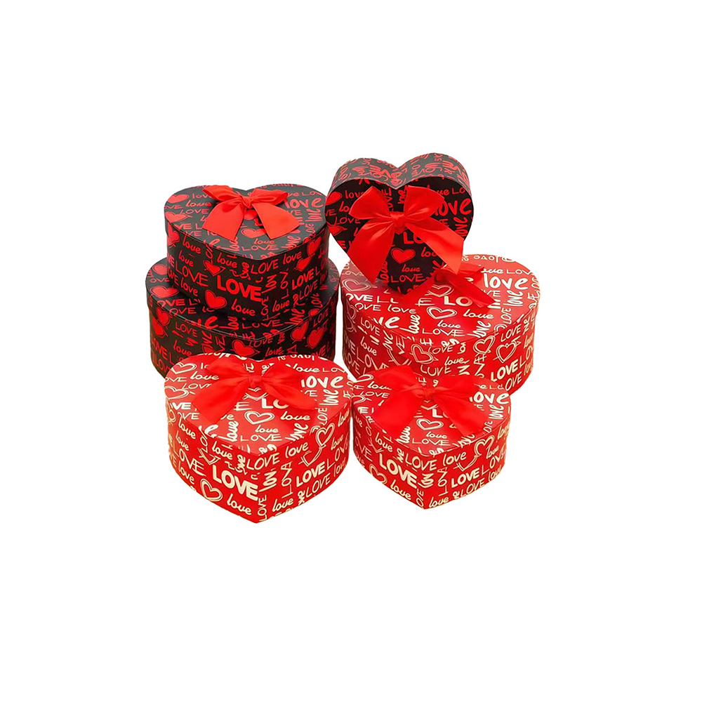 Set de cajas de regalos corazón Color Aleatorio 3pcs