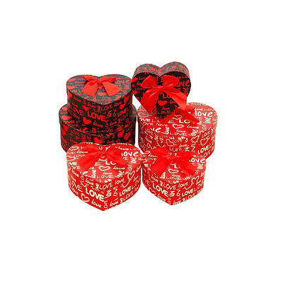 Set de cajas de regalos corazón Color Aleatorio 3pcs