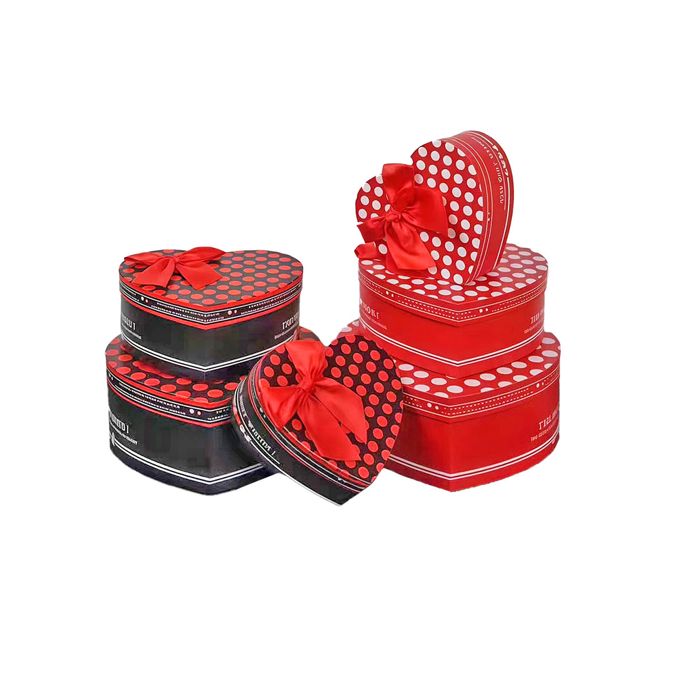 Set de cajas de regalos corazón Color Aleatorio 3pcs